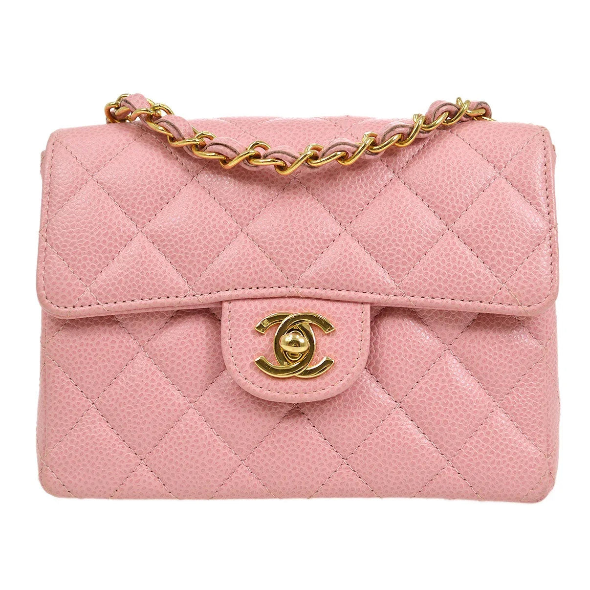 CHANEL * 2004-2005 Classic Square Mini Pink Caviar