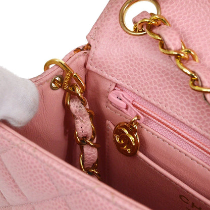 CHANEL * 2004-2005 Classic Square Mini Pink Caviar