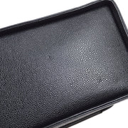 CHANEL 1994-1996 Circled CC Vanity Handbag Black Caviar