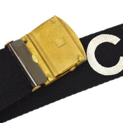 CHANEL 1994 GI Belt Black Gold  #75