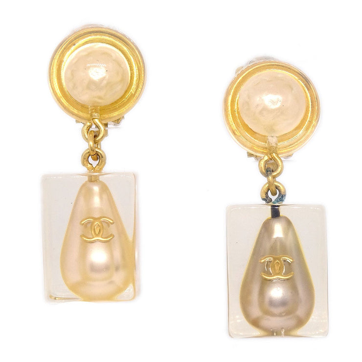 Chanel Imitation Pearl Shaking Earrings Clip-On 97P