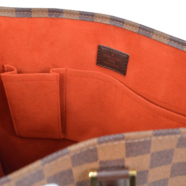 Authentic Louis Vuitton Tote Bag Sac Plat N51140 Brown Damier