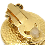CHANEL 1995 Crystal CC Earrings Gold