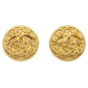 Chanel 1994 Gold 'CC' Filigree Earrings Small