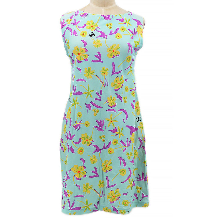 CHANEL 1997 floral-print short dress