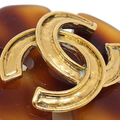 CHANEL 1994 Tortoiseshell Earrings Clip-On Brown