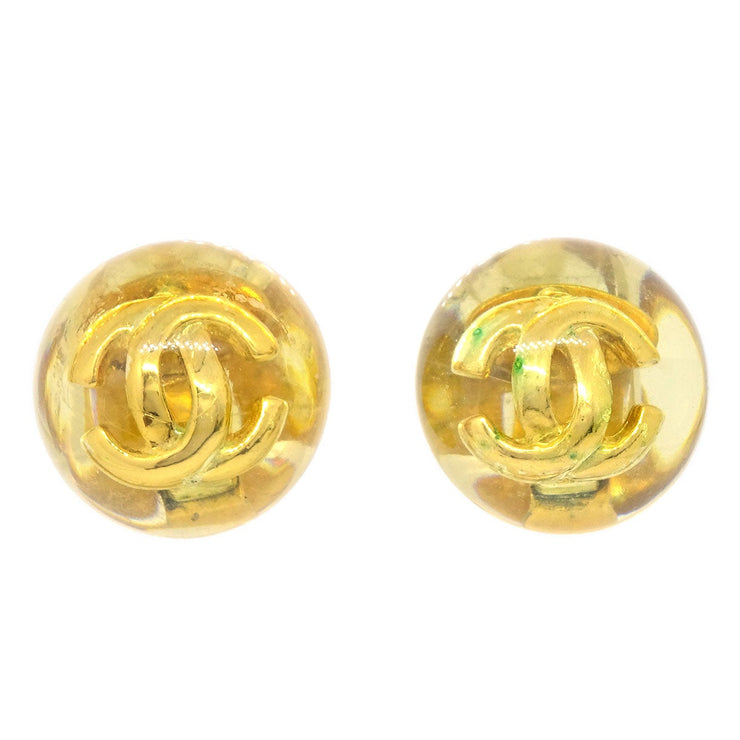 CHANEL 1990 Button Earrings Orange Clip-On – AMORE Vintage Tokyo