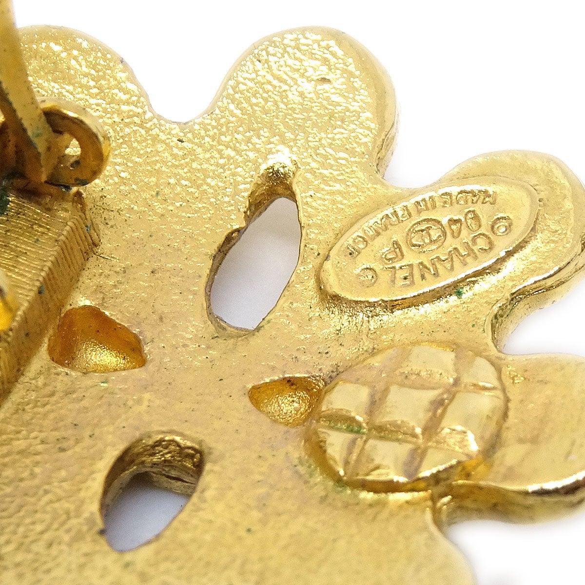 CHANEL 1994 Earrings Clip-On Gold