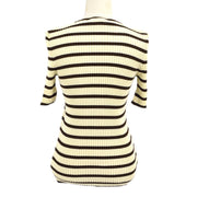 CHANEL 1998 striped buttoned knitted top #40