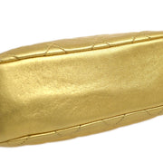 Chanel 1989-1991 Gold Lambskin Chain Shoulder Bag