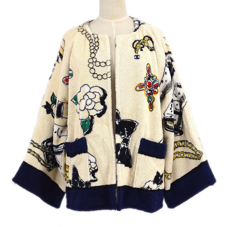 CHANEL 1994 Spring signature motif print bathrobe-style jacket #38 – AMORE  Vintage Tokyo