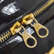 CHANEL * 1994-1996 Chain Vanity Round Hand Bag Black