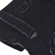 CHANEL 1991-1994 Camellia Shoulder Bag Black Velvet