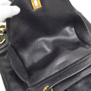 CHANEL 1991-1994 Black Caviar Triple CC Backpack