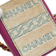 CHANEL 2001 Shoulder Bag Mini Pink Pony Fur