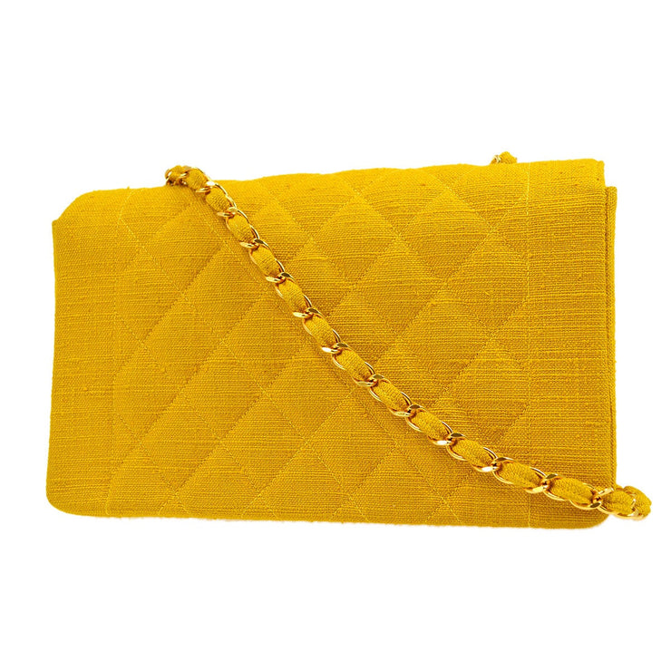 Chanel 1991-1994 Diana Flap Medium Yellow Linen – AMORE Vintage Tokyo