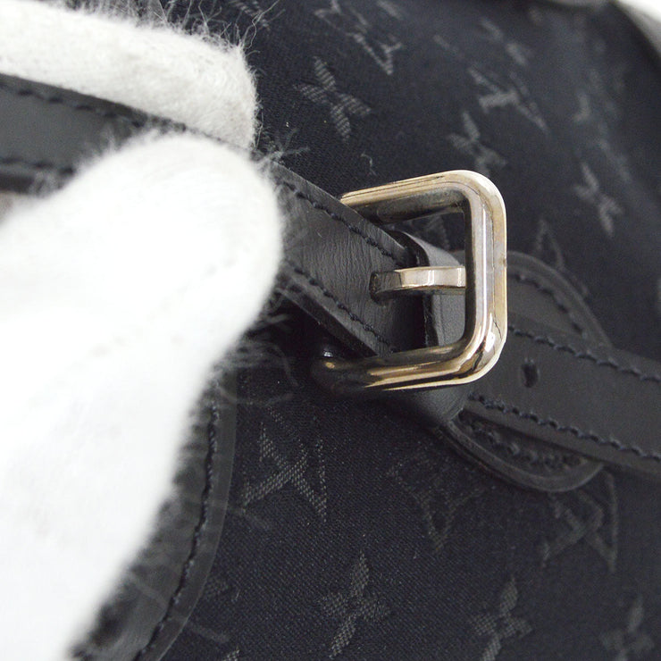 Louis Vuitton 2001 Monogram Satin Little Bucket Black M92144