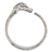HERMES Tete de Cheval Bangle Silver