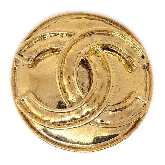 CHANEL Medallion Brooch Pin Gold 94P