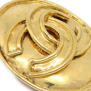 CHANEL 1994 Oval Earrings Gold Small