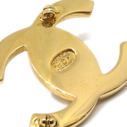 CHANEL Turnlock Brooch Pin Gold Large