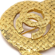 CHANEL 1994 Woven Brooch Pin Gold 1255