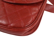 Chanel 1996-1997 Belt Bum Bag Red Caviar Skin #75