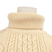 CHANEL 1996 Fall fisherman's-knit roll-neck knitted jumper #42