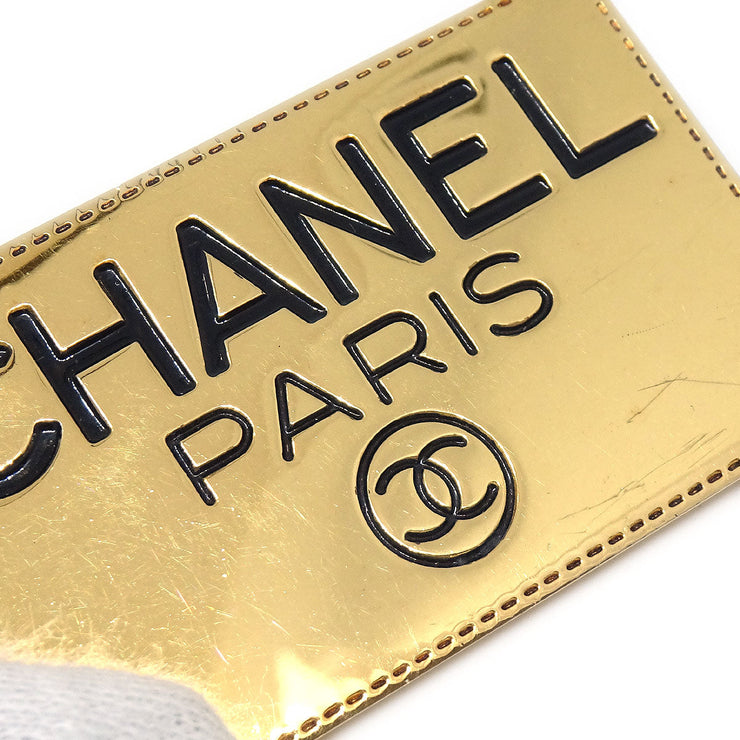 CHANEL Plate Brooch Gold