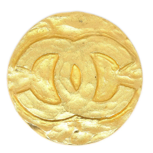 CHANEL Medallion Brooch Gold 94P