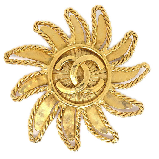 Chanel Sun Brooch Gold 94A