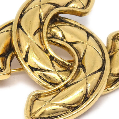 Chanel 1986-1994 Quilted CC Brooch Small 1153