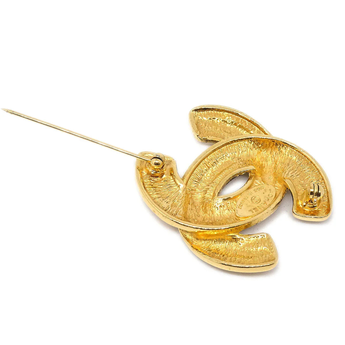 Chanel 1986-1994 Quilted CC Brooch Small 1153