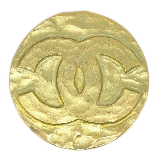 CHANEL Medallion Brooch Gold 95P