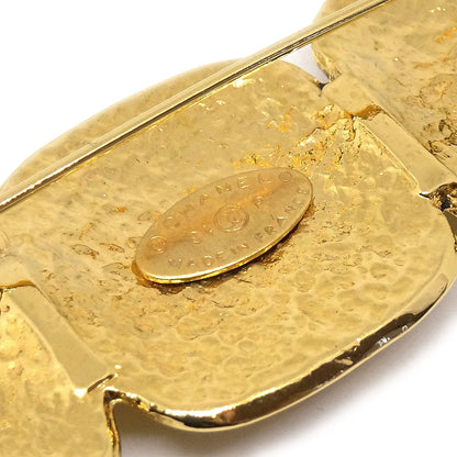 Chanel 1994 Triple CC Logos Brooch Gold