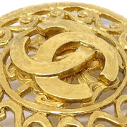 Chanel 1995 Fretwork Paisley Brooch Gold 95A