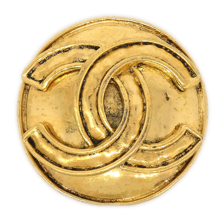 CHANEL Medallion Brooch Gold 94P