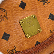 MCM Cognac Visetos Ball Chain Shoulder Bag Brown