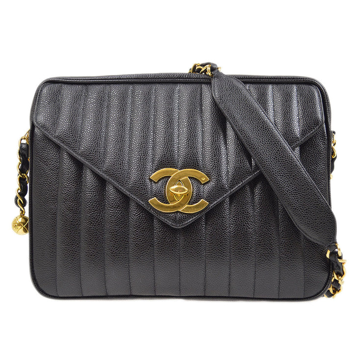 Chanel Black Vintage 90s Lambskin Shoulder Bag – Votre Luxe