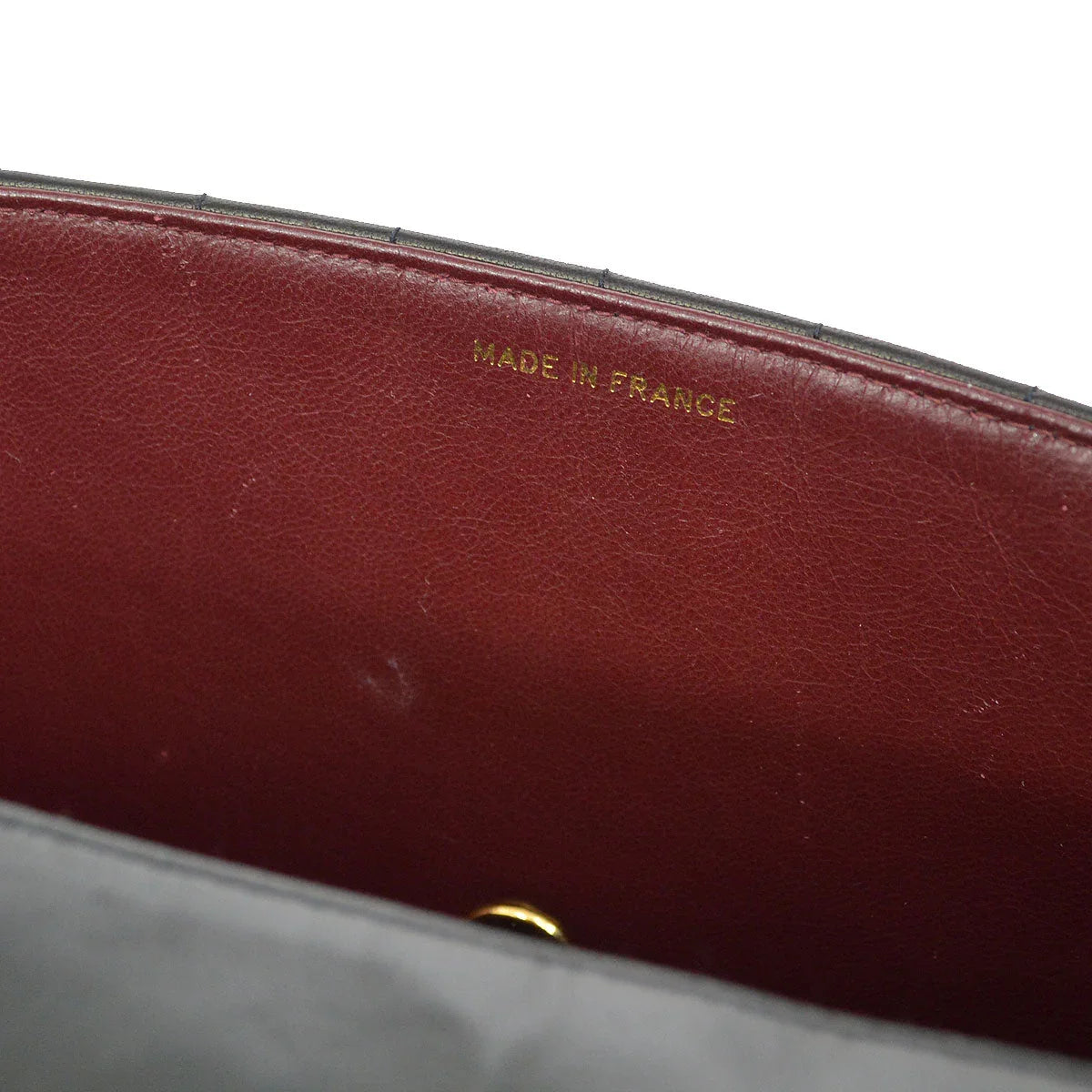 CHANEL 1991-1994 Black Lambskin Chevron Letter Flap Small