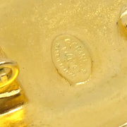 CHANEL 1994 Button Earrings Gold Large