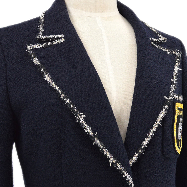 Chanel Cruise 2005 emblem patch single-breasted blazer #36