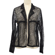 CHANEL 1994 logo-embroidered lace jacket #38