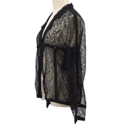 CHANEL 1994 logo-embroidered lace jacket #38