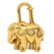 HERMES 1988 Elephant Cadena Padlock Gold Small Good