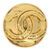 CHANEL 1994 CC Round Brooch Pin Gold Small