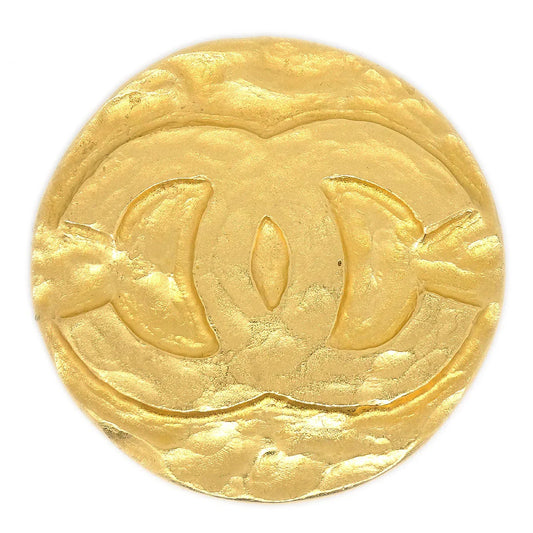 CHANEL 1994 Medallion Brooch Pin Gold