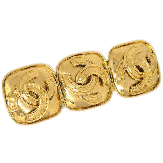 CHANEL 1994 Triple CC Brooch Pin Gold