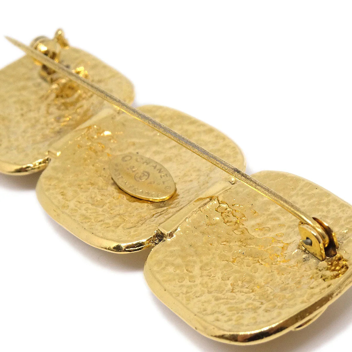 CHANEL 1994 Triple CC Brooch Pin Gold