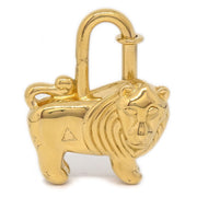 HERMES Lion Padlock Bag Charm Gold Small Good